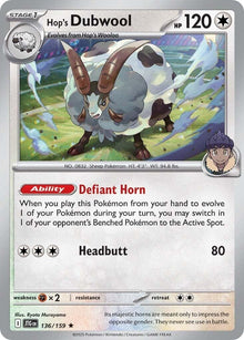 Image for Hop's Dubwool (136/159) (JTG) - Pokemon