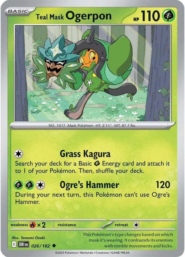 Image for Teal Mask Ogerpon (026/182) (DRI) - Pokemon