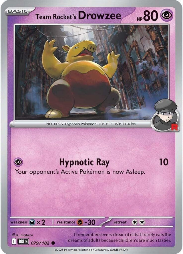 Image for Team Rocket's Drowzee (079/182) (DRI) - Pokemon