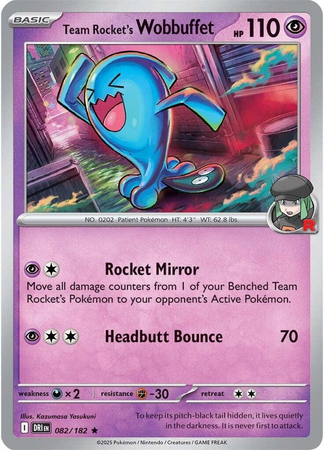 Image for Team Rocket's Wobbuffet (082/182) (DRI) - Pokemon