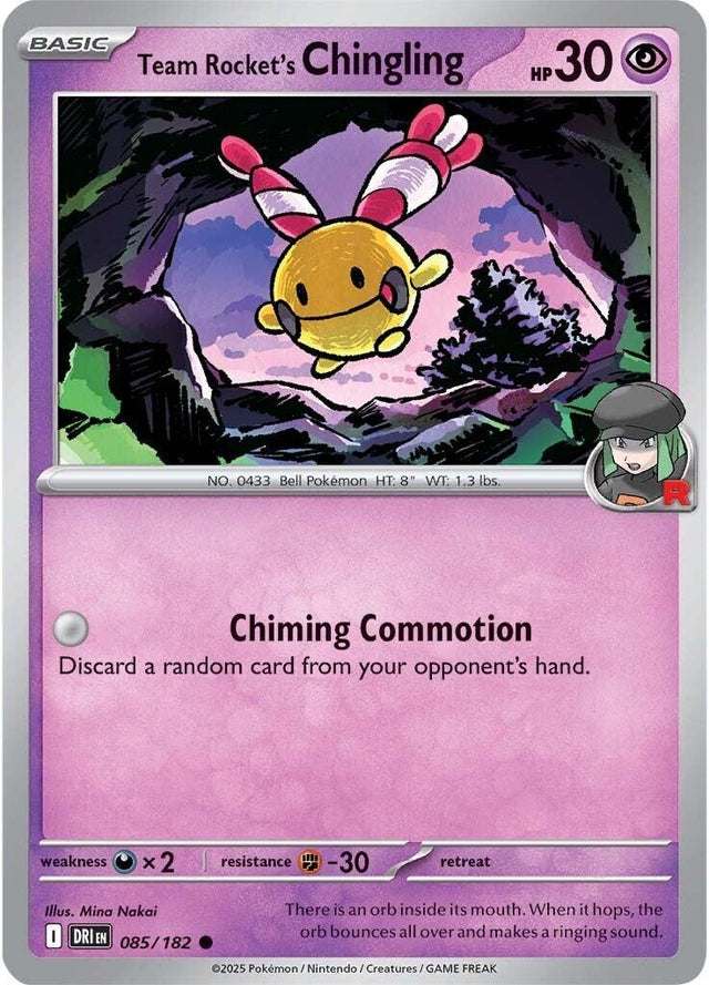 Image for Team Rocket's Chingling (085/182) (DRI) - Pokemon