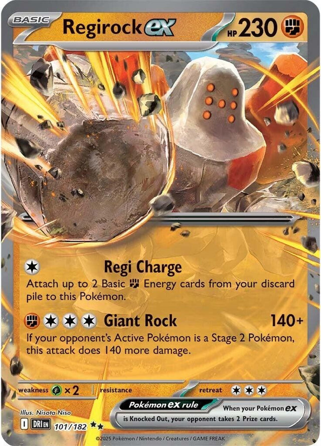 Image for Regirock ex (101/182) (DRI) - Pokemon