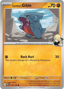 Image for Cynthia's Gible (102/182) (DRI) - Pokemon