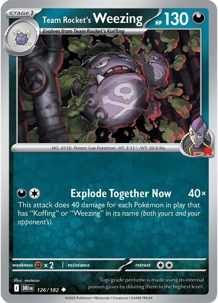 Image for Team Rocket's Weezing (126/182) (DRI) - Pokemon