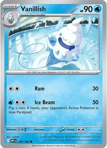 Image for Vanillish (028/086) (WHT) - Pokemon