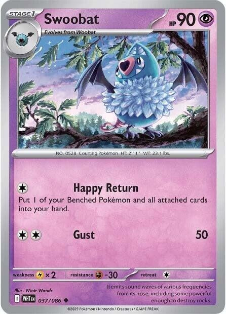 Image for Swoobat (037/086) (WHT) - Pokemon