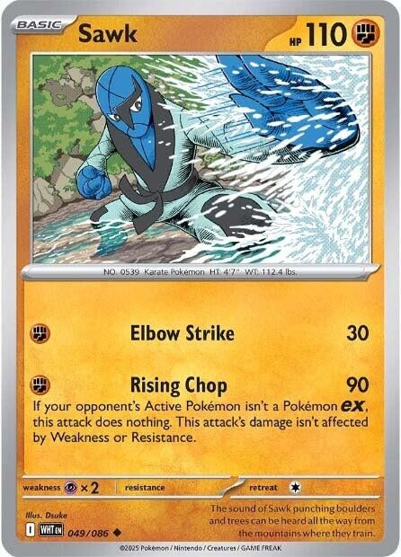 Image for Sawk (049/086) (WHT) - Pokemon