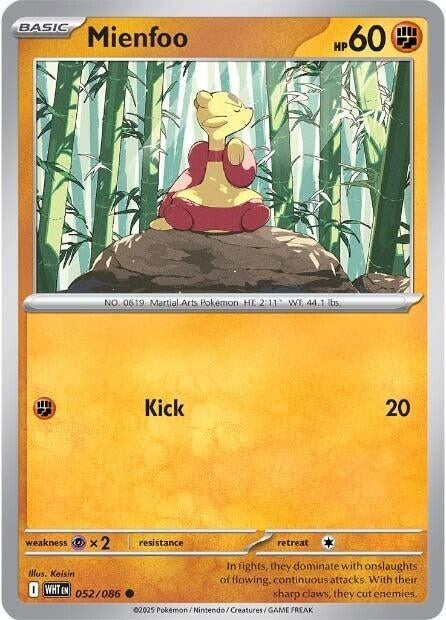 Image for Mienfoo (052/086) (WHT) - Pokemon