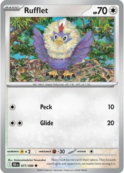 Image for Rufflet (077/086) (BLK) - Pokemon