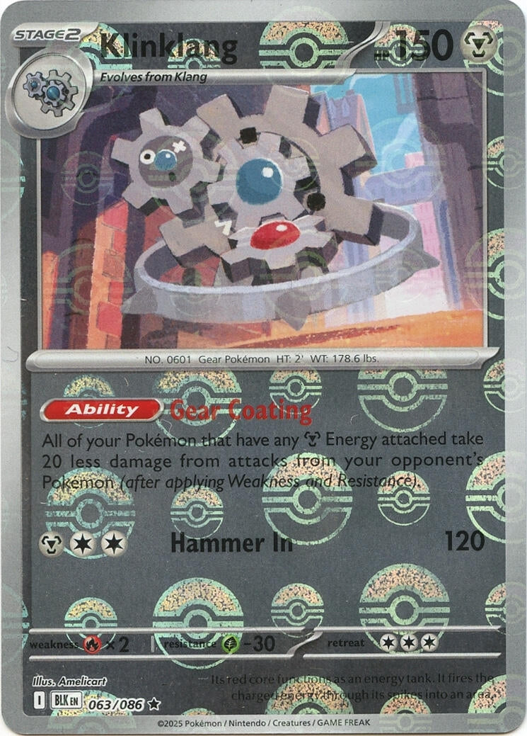 Image for Klinklang (Poke Ball Pattern) (063/086) (BLK) - Pokemon