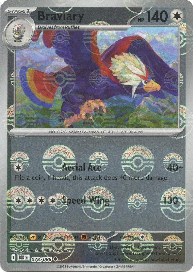Image for Braviary (Poke Ball Pattern) (078/086) (BLK) - Pokemon