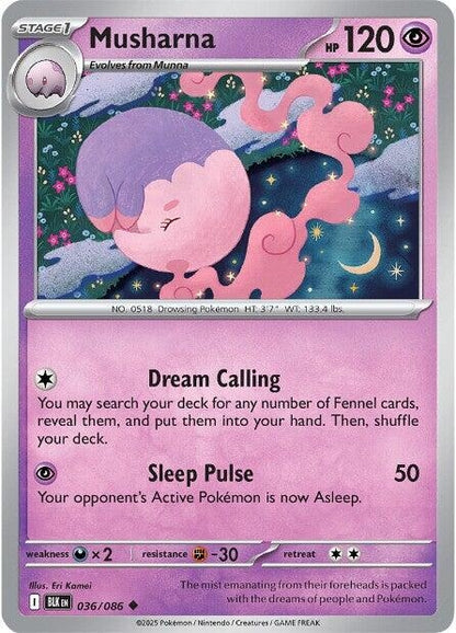 Image for Musharna (036/086) (BLK) - Pokemon