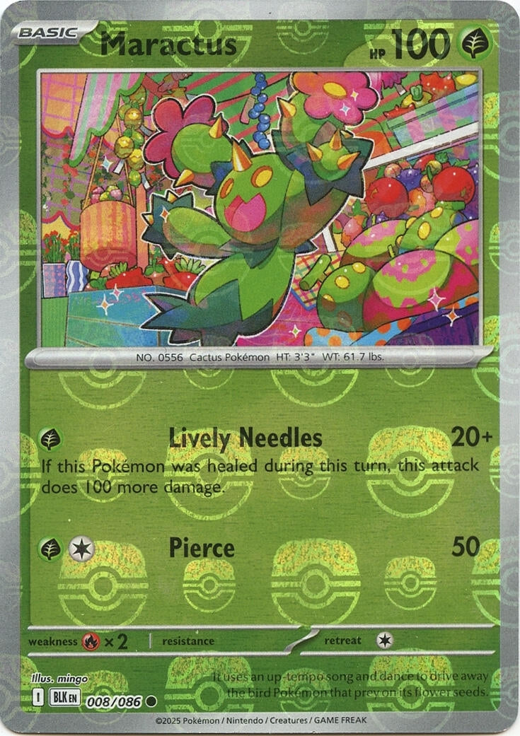 Image for Maractus (Master Ball Pattern) (008/086) (BLK) - Pokemon