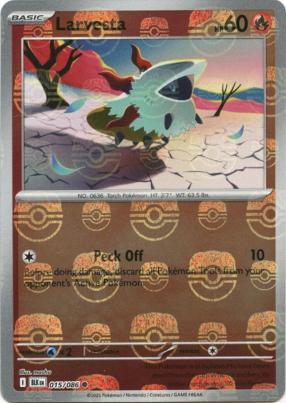 Image for Larvesta (Master Ball Pattern) (015/086) (BLK) - Pokemon