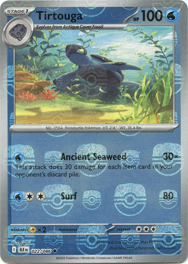 Image for Tirtouga (Master Ball Pattern) (022/086) (BLK) - Pokemon