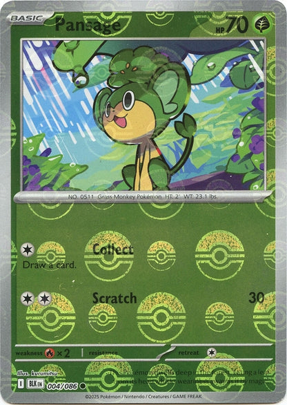 Image for Pansage (Poke Ball Pattern) (004/086) (BLK) - Pokemon