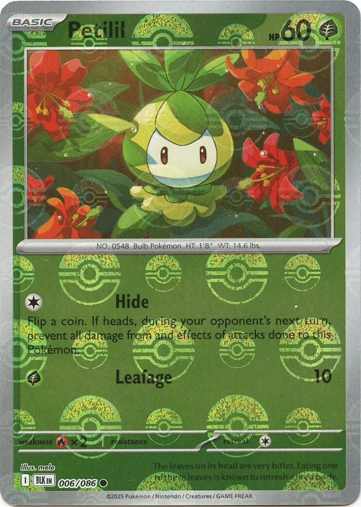 Image for Petilil (Poke Ball Pattern) (006/086) (BLK) - Pokemon