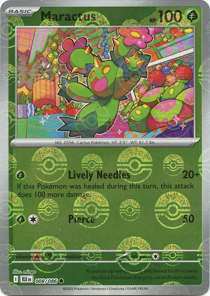 Image for Maractus (Poke Ball Pattern) (008/086) (BLK) - Pokemon