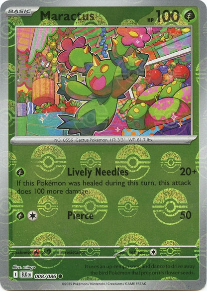 Image for Maractus (Poke Ball Pattern) (008/086) (BLK) - Pokemon