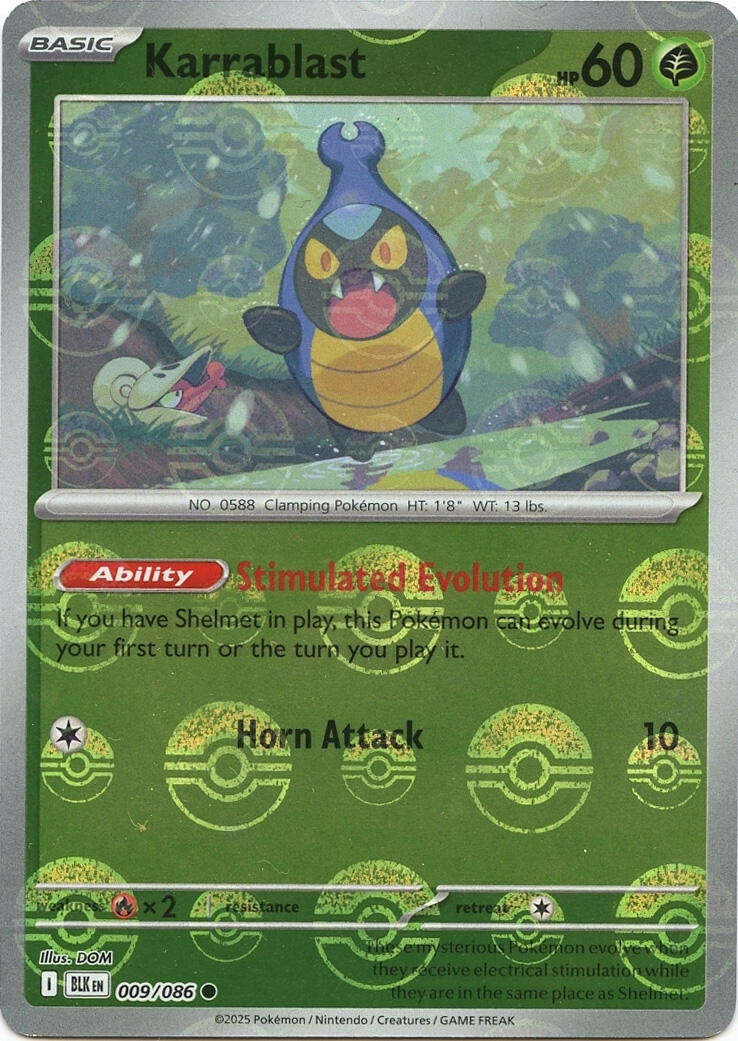 Image for Karrablast (Poke Ball Pattern) (009/086) (BLK) - Pokemon