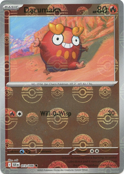 Image for Darumaka (Poke Ball Pattern) (013/086) (BLK) - Pokemon