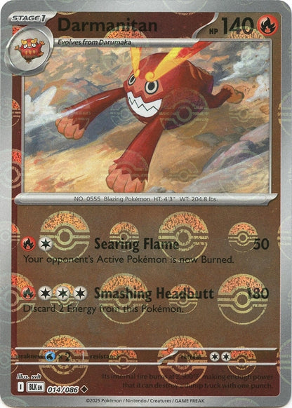 Image for Darmanitan (Poke Ball Pattern) (014/086) (BLK) - Pokemon
