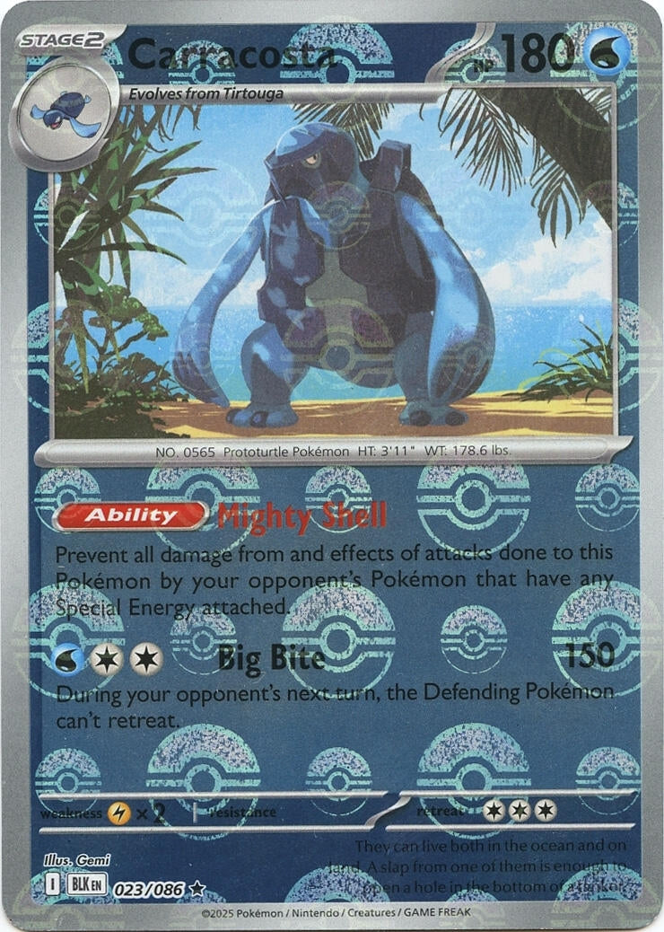 Image for Carracosta (Poke Ball Pattern) (023/086) (BLK) - Pokemon