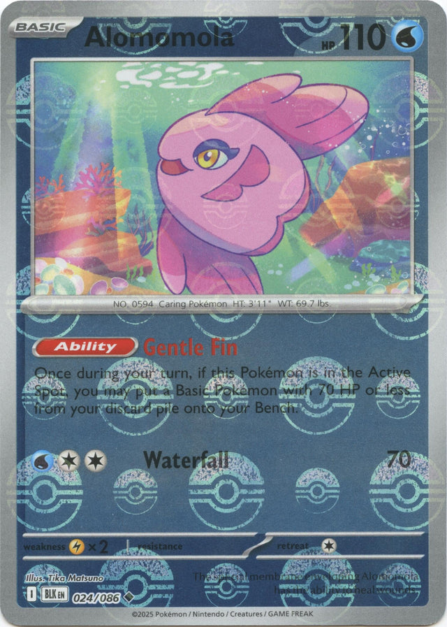Image for Alomomola (Poke Ball Pattern) (024/086) (BLK) - Pokemon