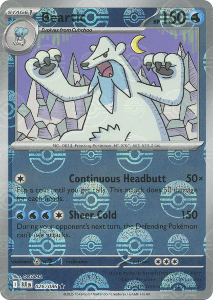 Image for Beartic (Poke Ball Pattern) (026/086) (BLK) - Pokemon
