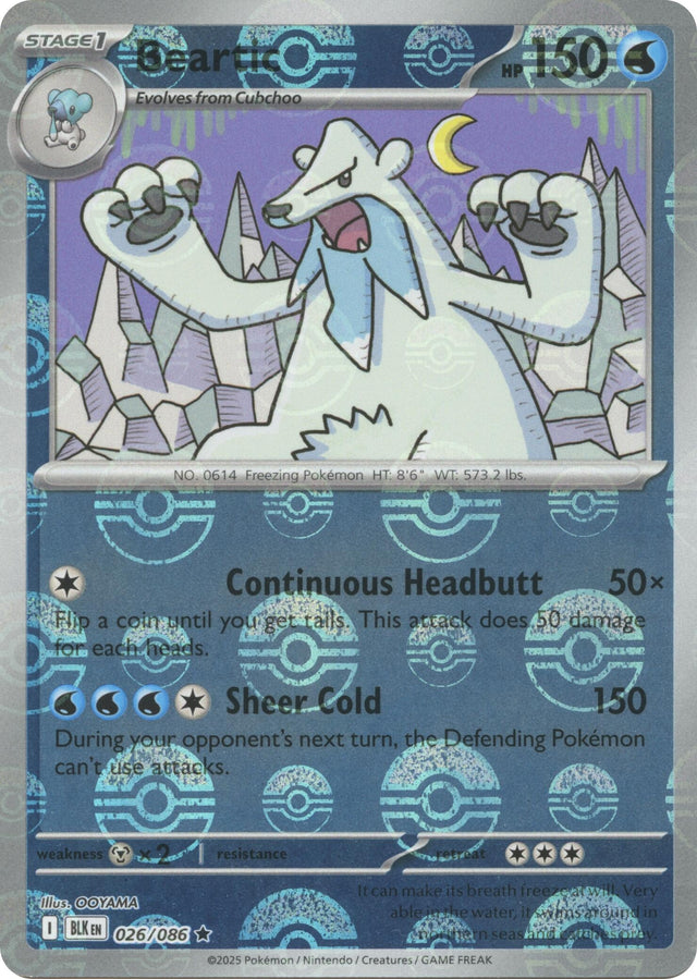 Image for Beartic (Poke Ball Pattern) (026/086) (BLK) - Pokemon