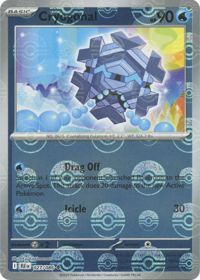 Image for Cryogonal (Poke Ball Pattern) (027/086) (BLK) - Pokemon