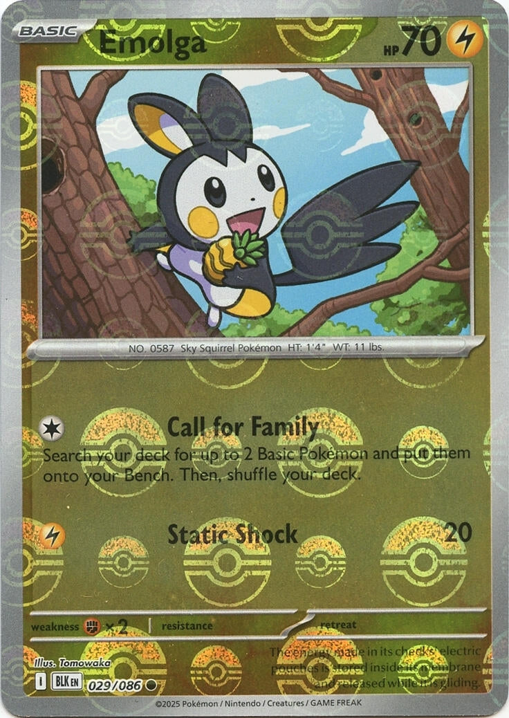Image for Emolga (Poke Ball Pattern) (029/086) (BLK) - Pokemon