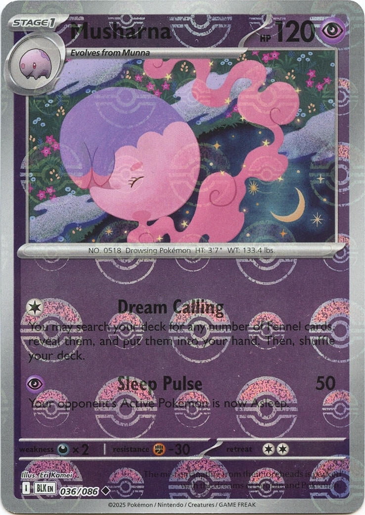 Image for Musharna (Poke Ball Pattern) (036/086) (BLK) - Pokemon