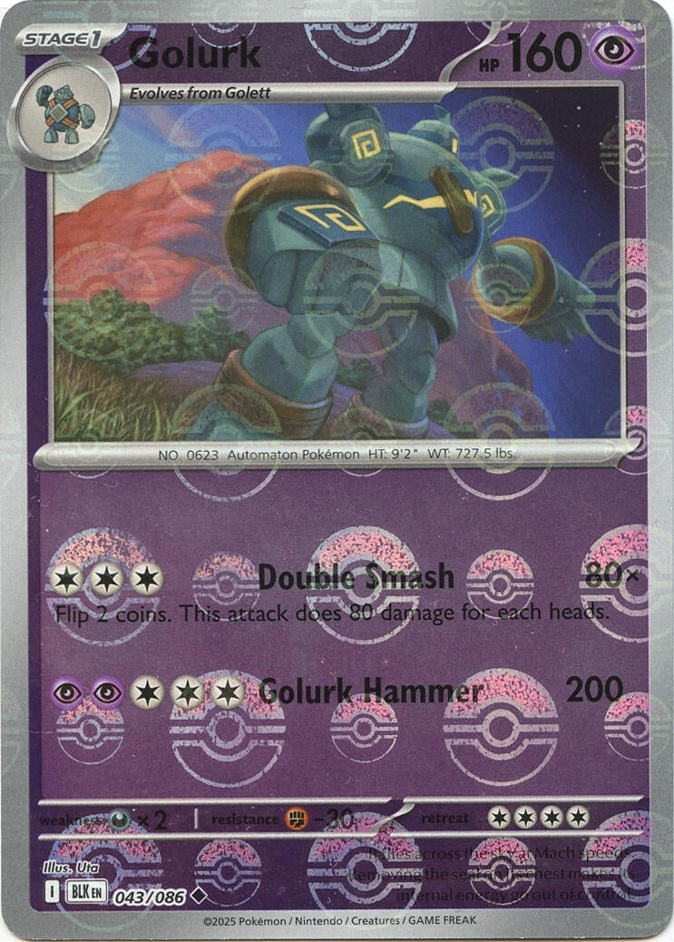 Image for Golurk (Poke Ball Pattern) (043/086) (BLK) - Pokemon