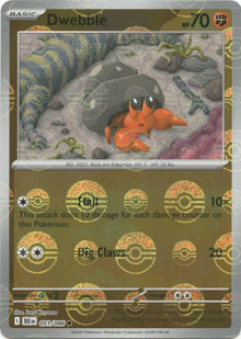 Image for Dwebble (Poke Ball Pattern) (051/086) (BLK) - Pokemon
