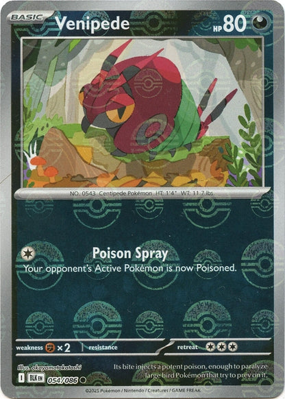 Image for Venipede (Poke Ball Pattern) (054/086) (BLK) - Pokemon