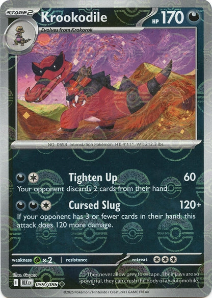 Image for Krookodile (Poke Ball Pattern) (059/086) (BLK) - Pokemon