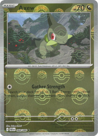 Image for Axew (Poke Ball Pattern) (068/086) (BLK) - Pokemon