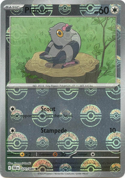 Image for Pidove (Poke Ball Pattern) (071/086) (BLK) - Pokemon