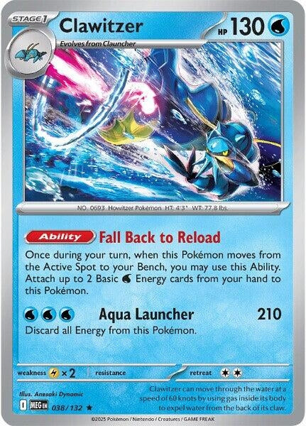 Image for Clawitzer (038/132) (MEG) - Pokemon