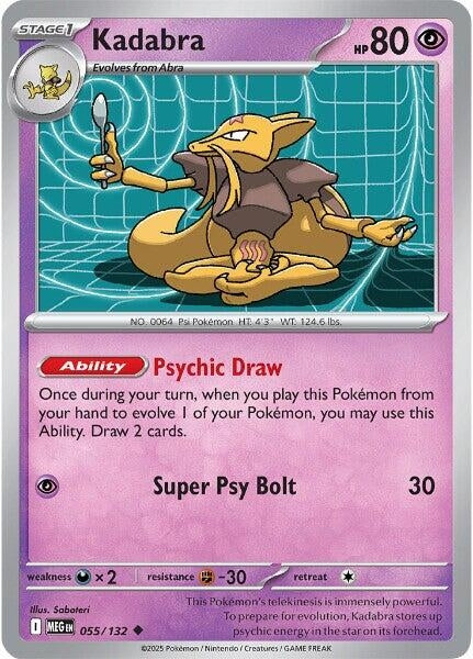 Image for Kadabra (055/132) (MEG) - Pokemon