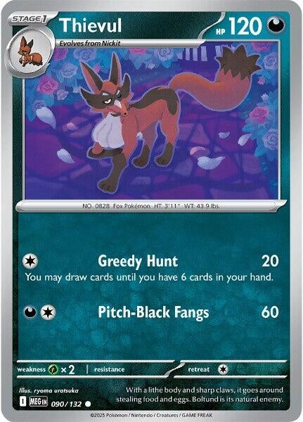 Image for Thievul (090/132) (MEG) - Pokemon