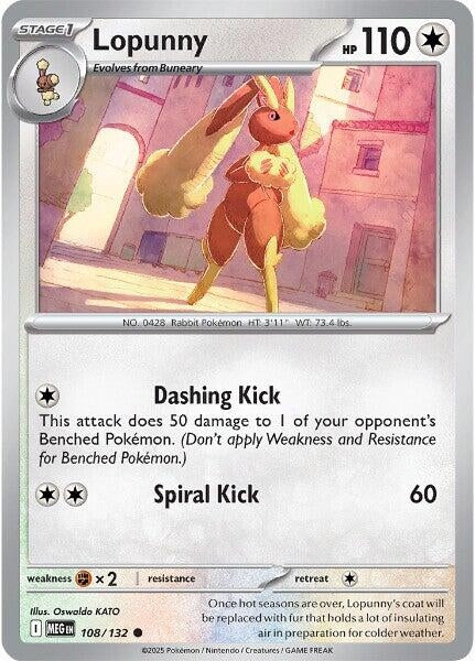 Image for Lopunny (108/132) (MEG) - Pokemon