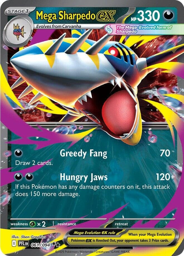 Image for Mega Sharpedo ex (061/094) (PFL) - Pokemon