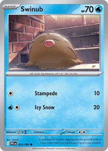 Image for Swinub (023/094) (PFL) - Pokemon