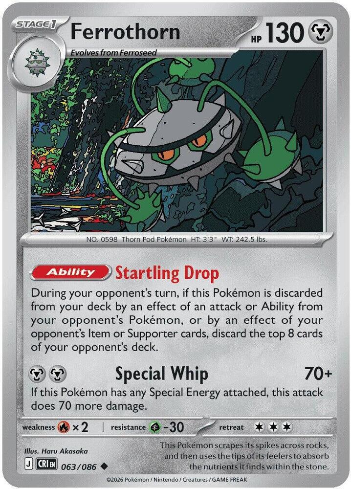 063/086 Ferrothorn ME04: Chaos Rising (CRI) NM