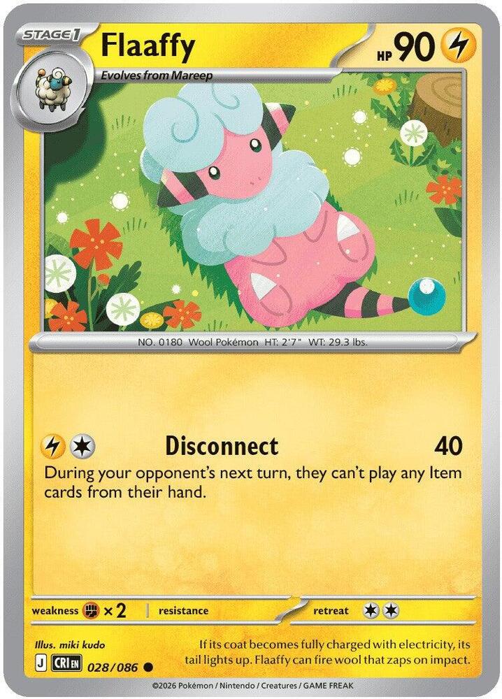 028/086 Flaaffy ME04: Chaos Rising (CRI) NM
