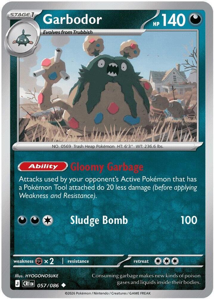 057/086 Garbodor ME04: Chaos Rising (CRI) NM