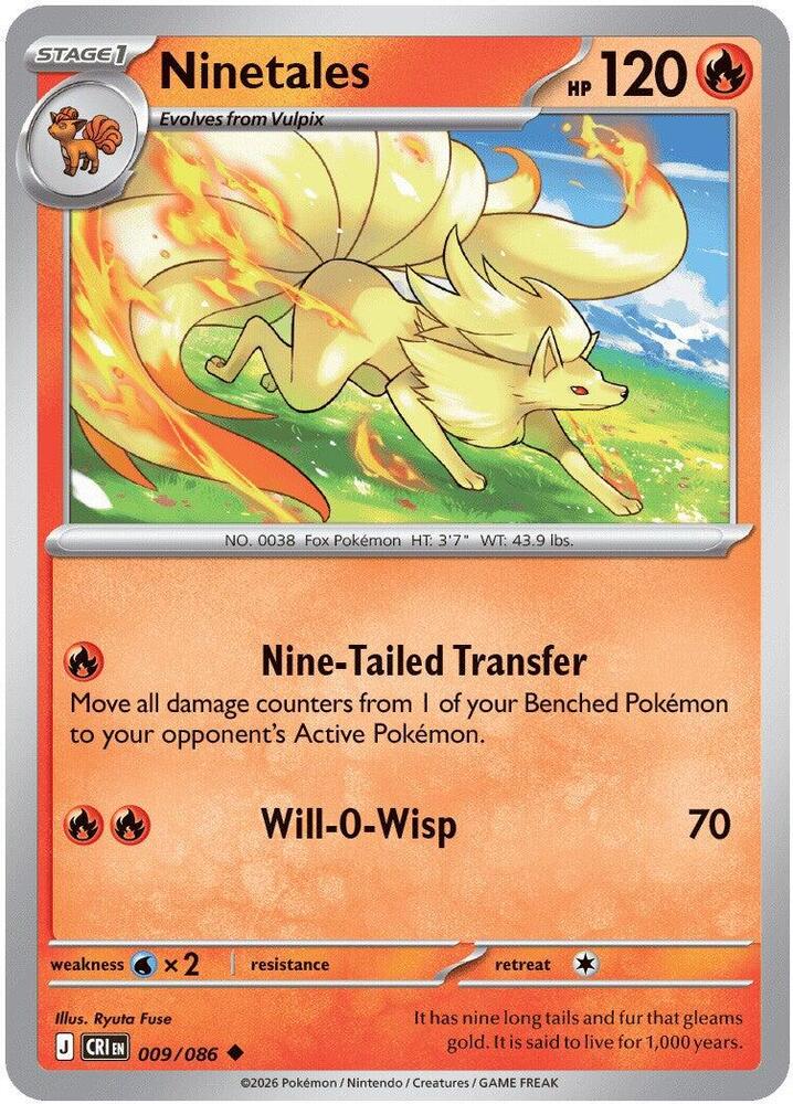 009/086 Ninetales ME04: Chaos Rising (CRI) NM
