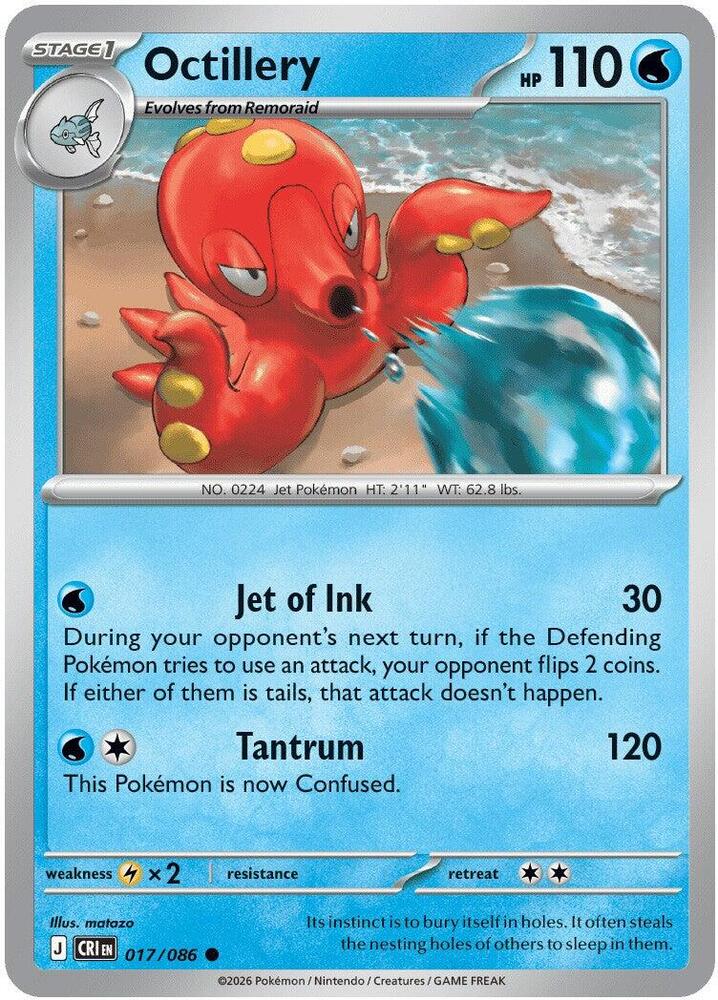 017/086 Octillery ME04: Chaos Rising (CRI) NM